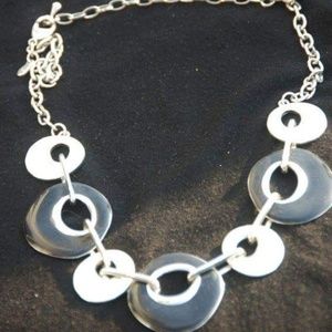 Premier Designs Black & White Enamel Necklace